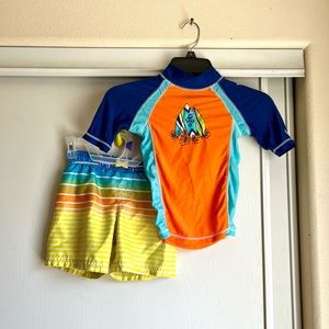 Cute boy swim set
